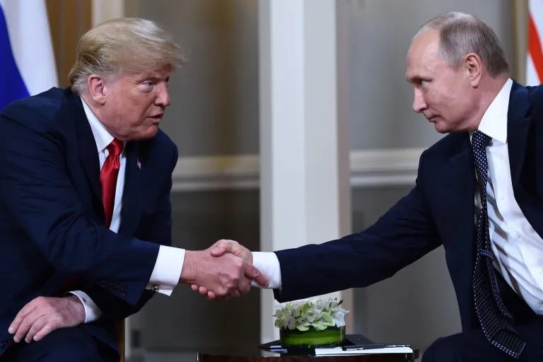 Трамп и Путин в Хельсинки 16 июля 2018 года